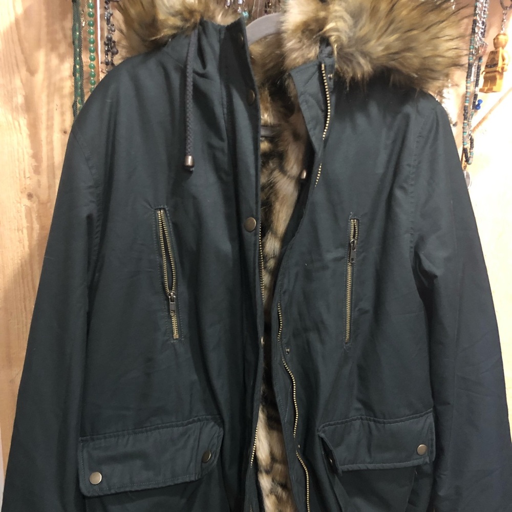 ASOS Utility Jacket with Faux Fur Trim - Picture 3 of 6